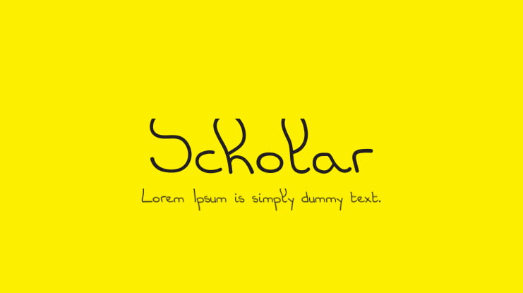 Scholar Font