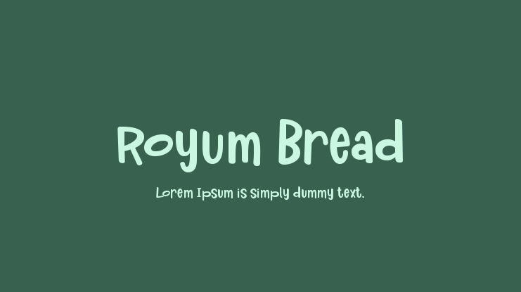 Royum Bread Font