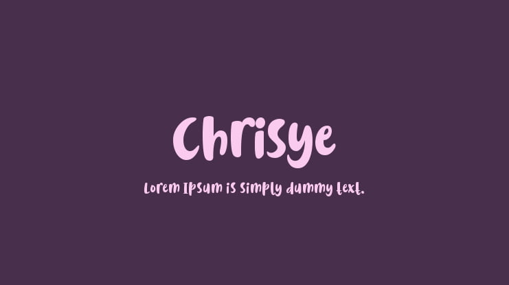 Chrisye Font