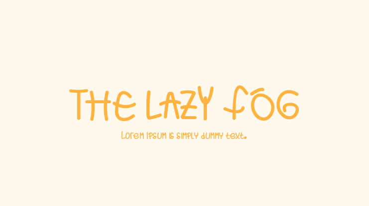 THE LAZY FOG Font