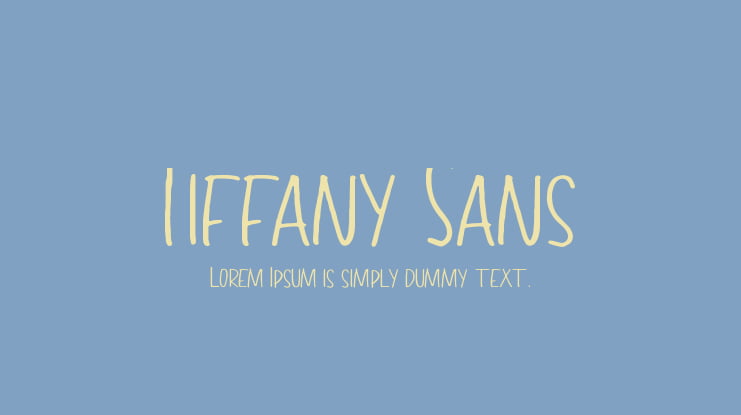 Tiffany Sans Font Family
