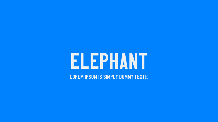 Elephant Font