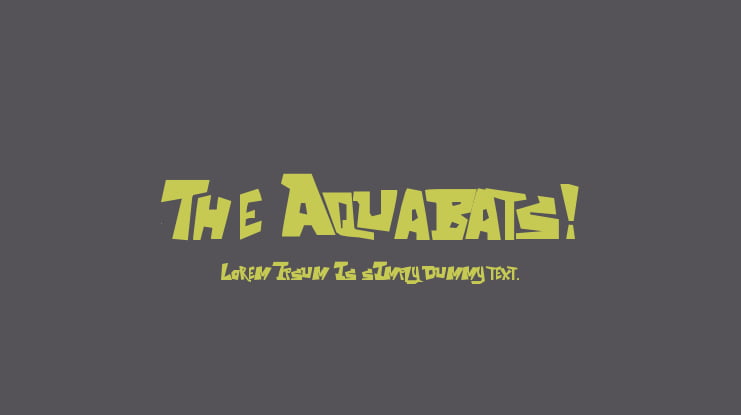The Aquabats! Font