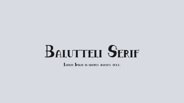 Balutteli Serif Font Family