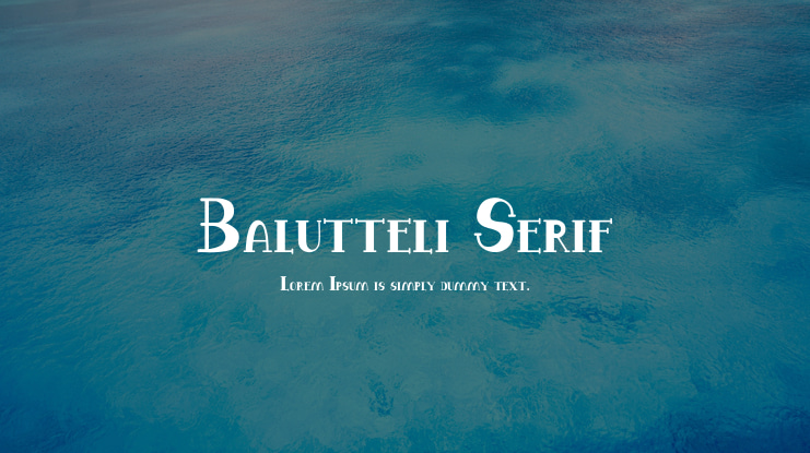 Balutteli Serif Font Family