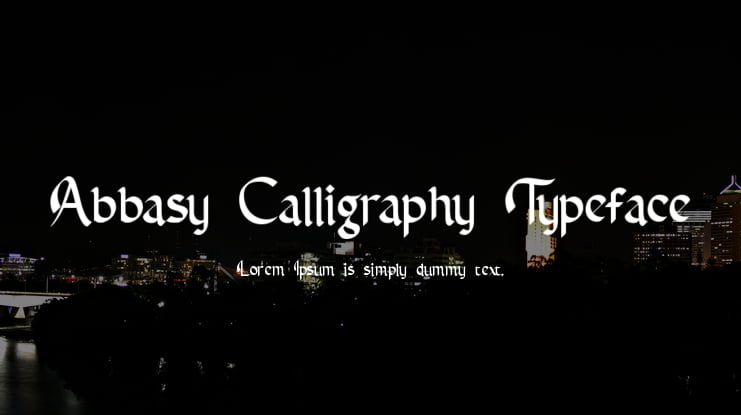 Abbasy Calligraphy Typeface Font
