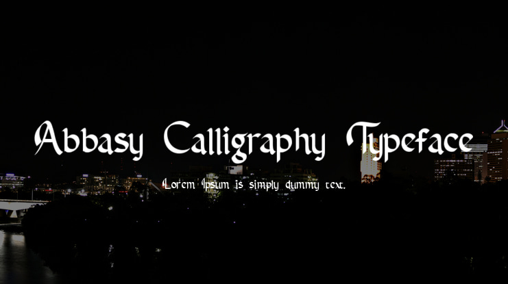 Abbasy Calligraphy Typeface Font