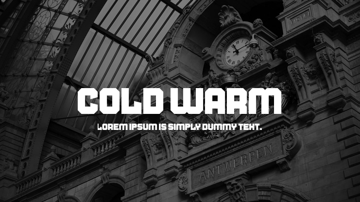 Cold Warm Font