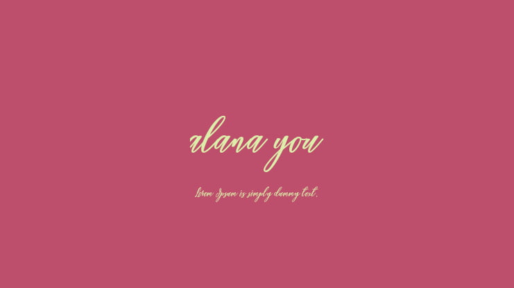 alana you Font
