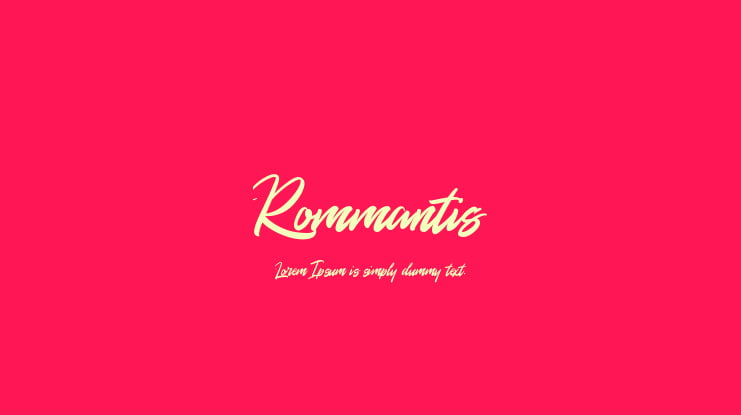 Rommantis Font Family