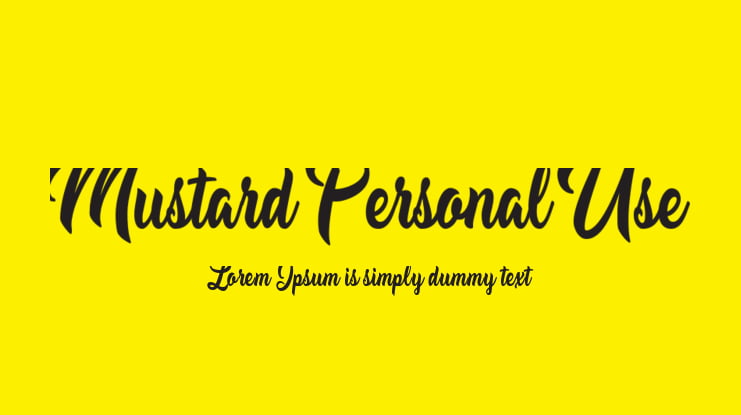 Mustard Personal Use Font