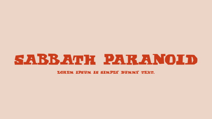 Sabbath Paranoid Font