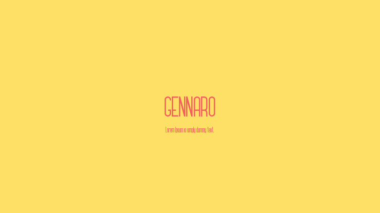 GENNARO Font