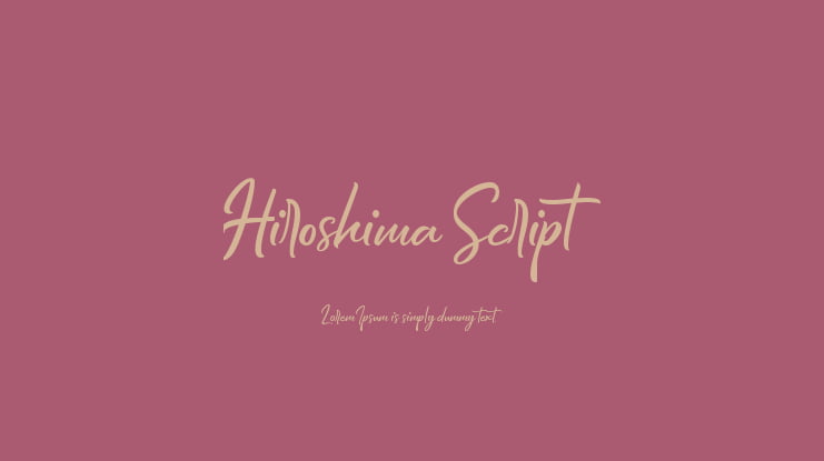 Hiroshima Script Font