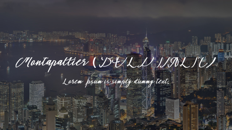 Montapallier (BOLD ITALIC) Font