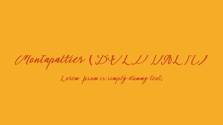 Montapallier (BOLD ITALIC) Font