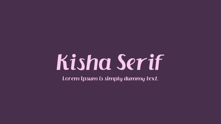 Kisha Serif Font