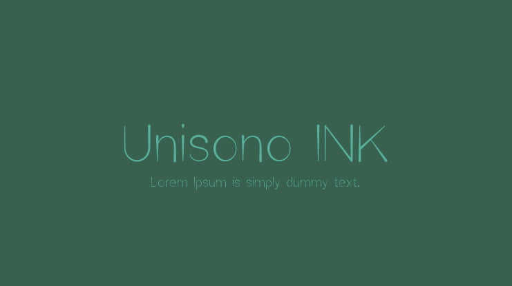 Unisono INK Font