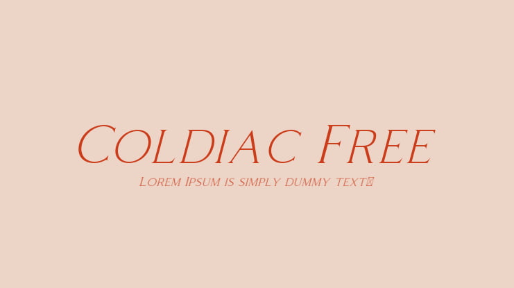 Coldiac Free Font Family