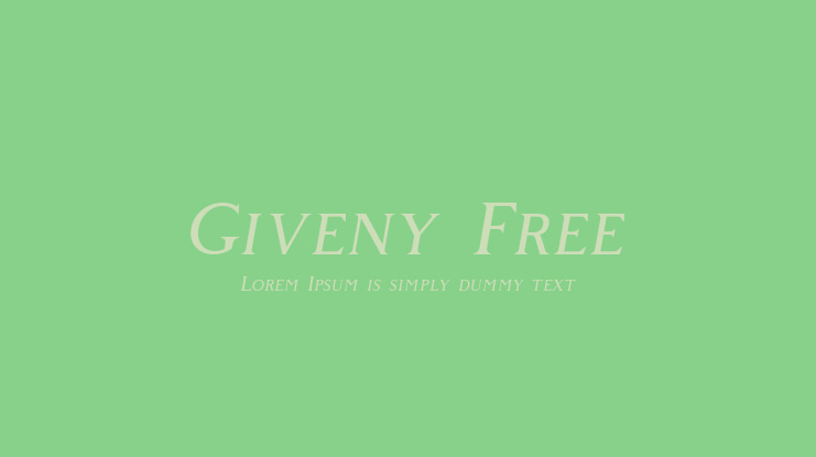 Giveny Free Font Family