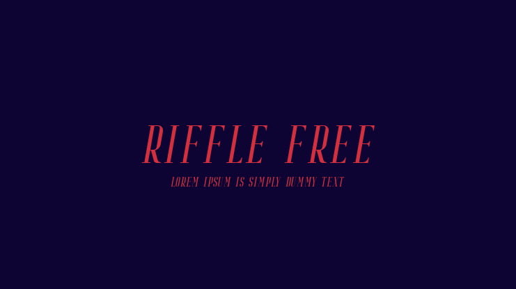Riffle Free Font Family