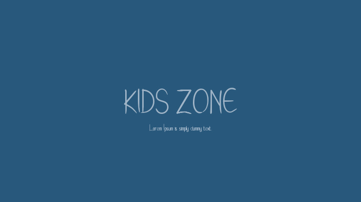 KIDS ZONE Font