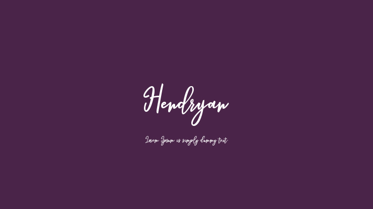 Hendryan Font Family