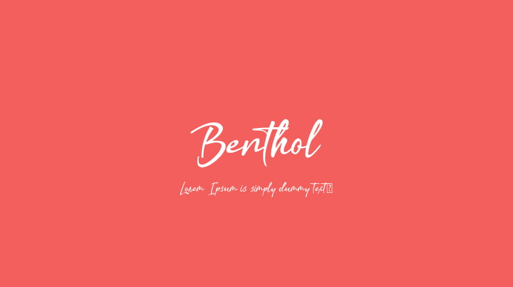 Benthol Font