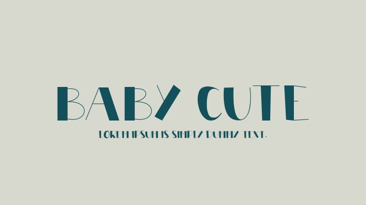 BABY CUTE Font