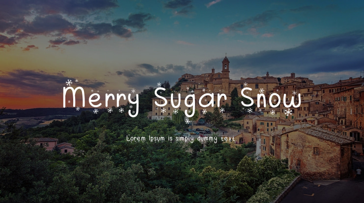 Merry Sugar Snow Font