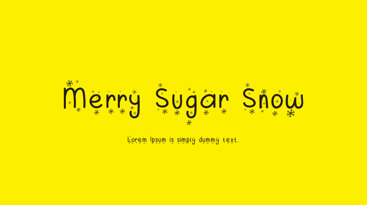 Merry Sugar Snow Font