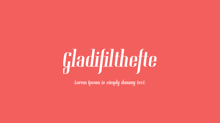 Gladifilthefte Font