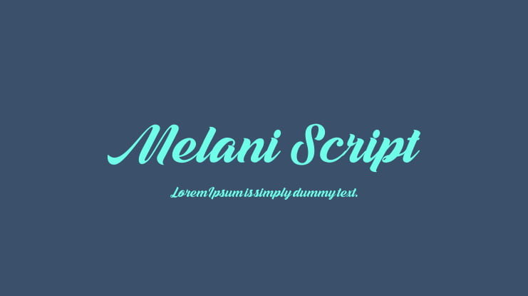 Melani  Script Font
