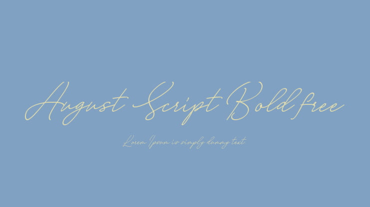 August Script Bold free Font