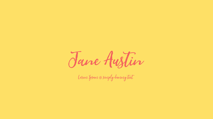 Jane Austin Font