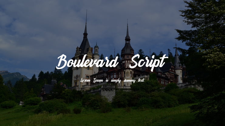 Boulevard Script Font