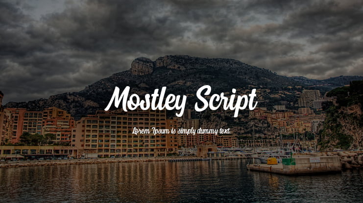 Mostley Script Font