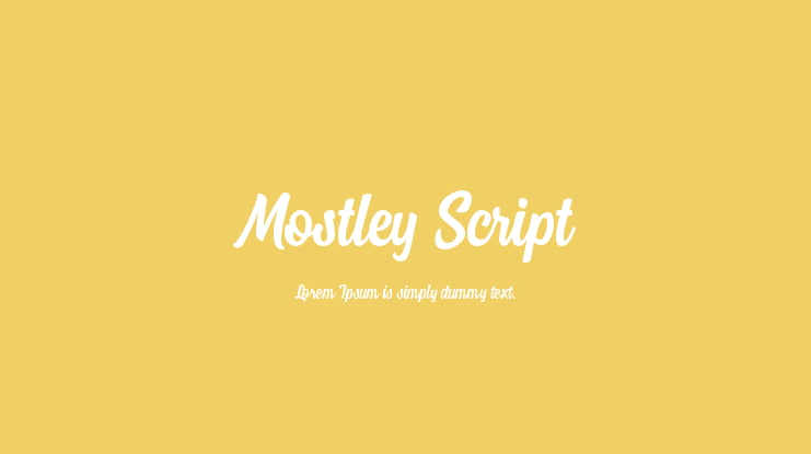 Mostley Script Font