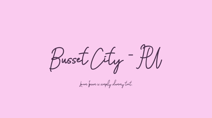 Busset City - PU Font