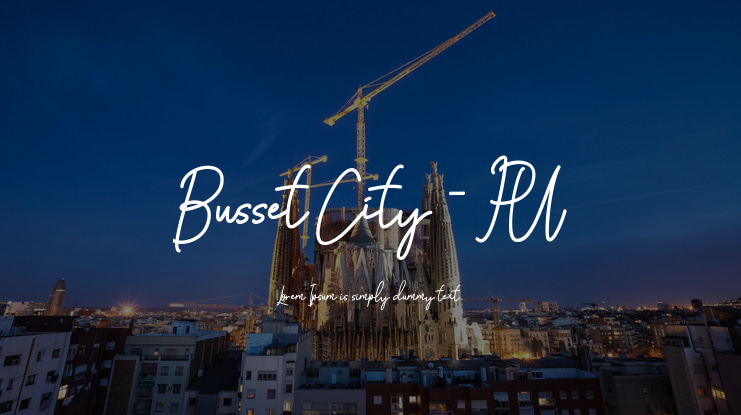 Busset City - PU Font