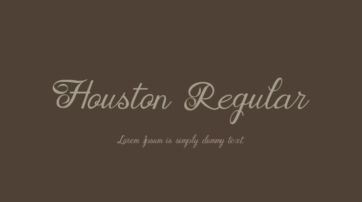 Houston Regular Font