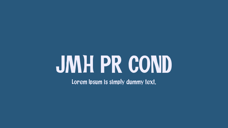 JMH PR COND Font Family