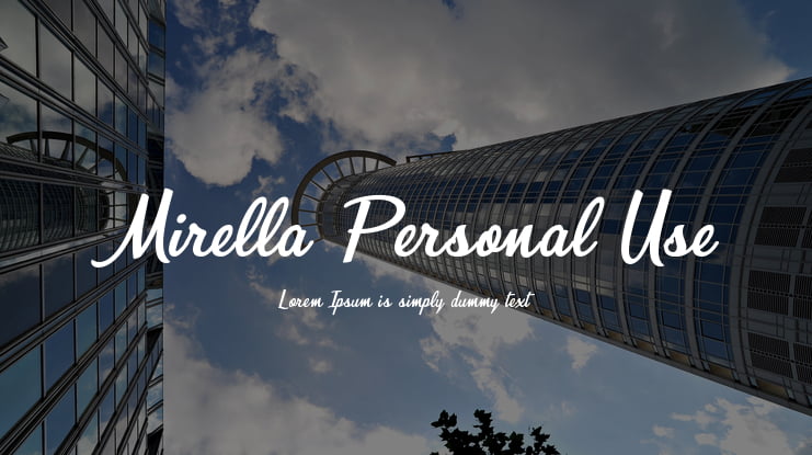 Mirella Personal Use Font