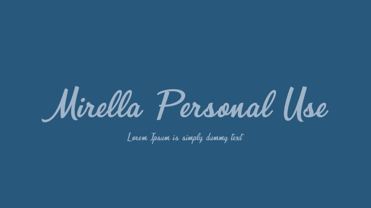 Mirella Personal Use Font