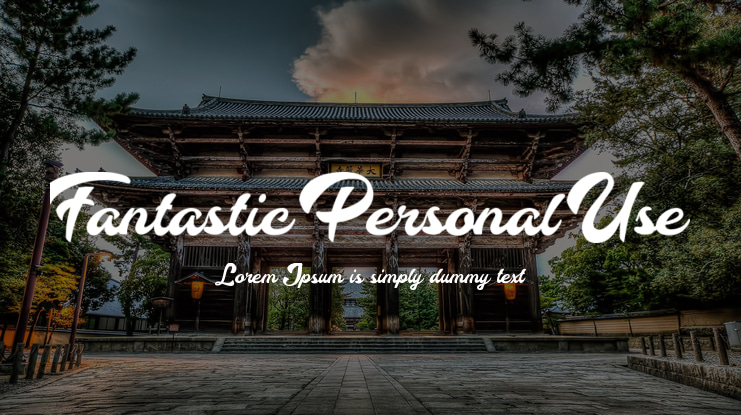 Fantastic Personal Use Font