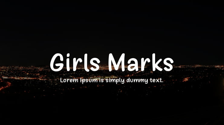 Girls Marks Font Family