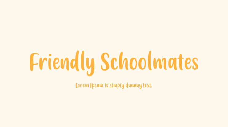 Friendly Schoolmates Font Family