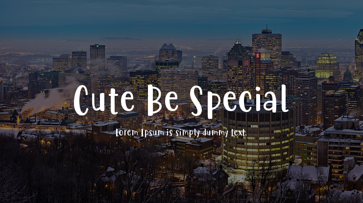 Cute Be Special Font