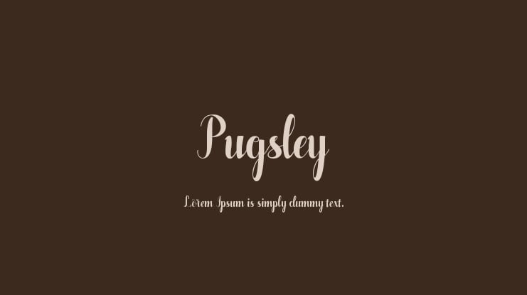 Pugsley Font