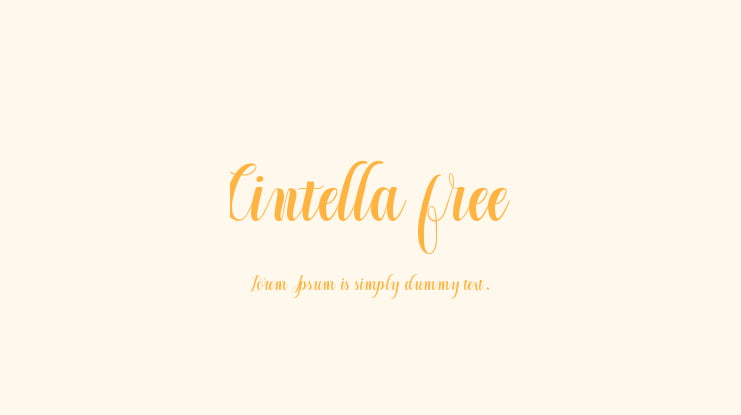 Cintella free Font